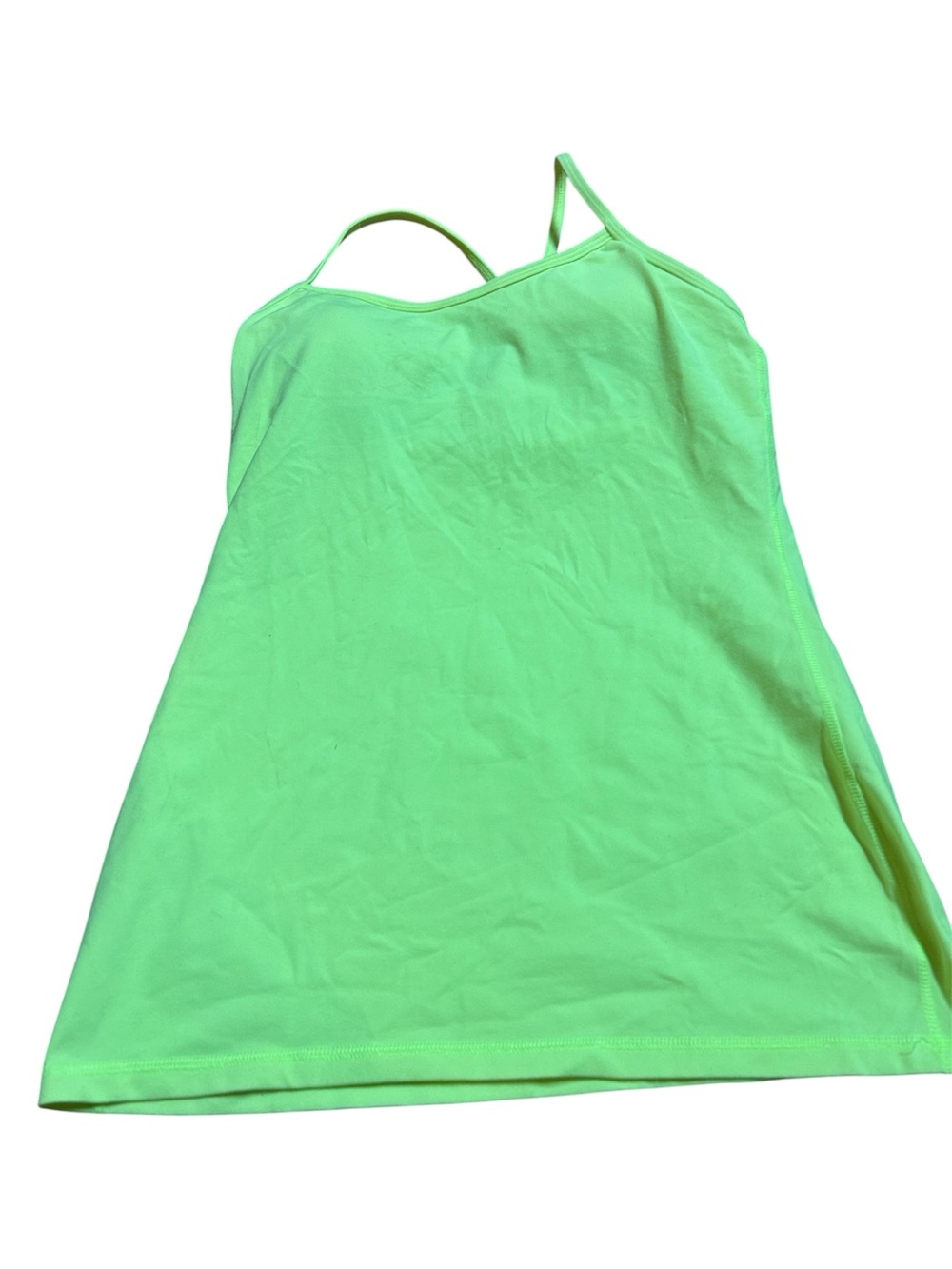 Lululemon Women's Neon Green Spaghetti Strap Tank Top